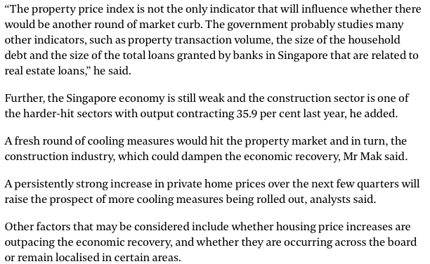 singapore private home prices rose for a fourth straight quarter, jumping 2.9 per cent in Q1 2021